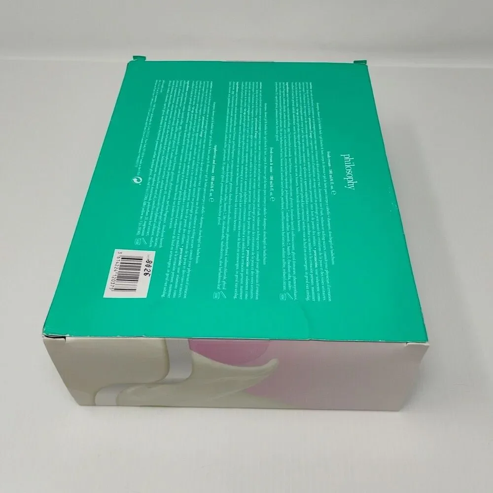 Philosophy Raspberries and Cream + Fresh Cream‎ & Mint 6oz Shampoo Gift Set of 3